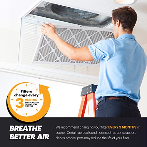 BNX TruFilter 20x20x1 Air Filter MERV 11 (6-Pack) - MADE IN USA - Allergen Defense Electrostatic Pleated Air Conditioner HVAC AC Furnace Filters for Allergies, Dust, Pet, Smoke, Allergy MPR 1200 FPR 7 20x20x1 6-Pack