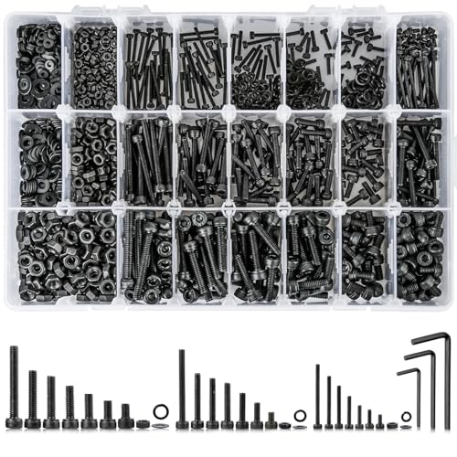 M2 M3 M4 Hex Socket Screw Set and M2 M3 M4 M5 Hex Button Head Screw Kit
