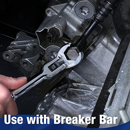 WORKPRO 3/8" Drive Crowfoot Flare Nut Wrench Set, SAE 3/8-1in SAE System