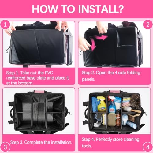 Cleaning Caddy Bag with Handle, Cleaning Caddy Supplies Organizer