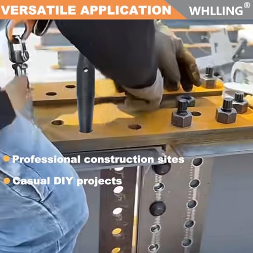WHLLING Bull Pin Heat-Treaded Steel Ironworker Tools, 1-5/16-inch x 10 Inch