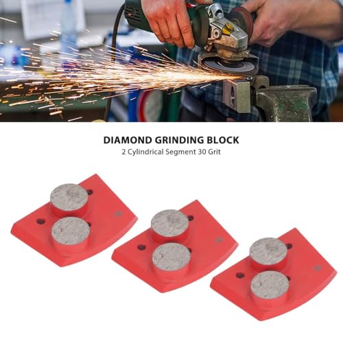 Diamond Grinding Blocks, 2 Segment 30 Grit, 3 Pack