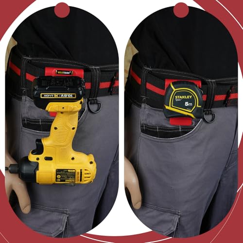 MELOTOUGH Electrican Tool Pouch Screw Nail Work Pouch Quick Detach Belt Clip Tool Pouch Tool Belt Pouches, Drill Belt Clip,Drill Holder for Tool Belt,Drill Holster,Measuring Tape Holder