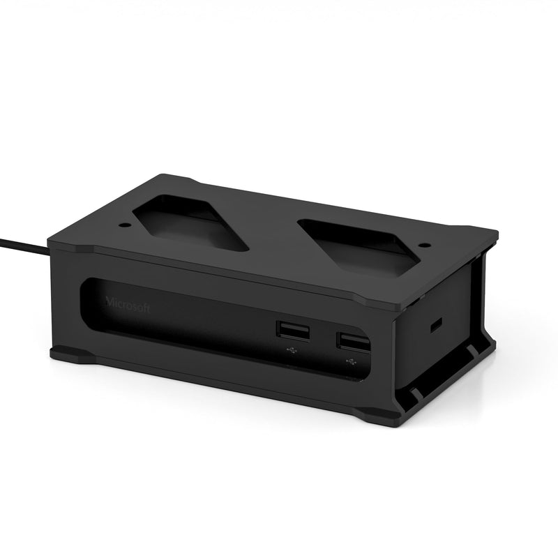 Docking Station Mounting Stand for Microsoft Surface Dock 1, Dock 2, Wall Mount and Under Desk Mount Acrylic Holder Compatible with Microsoft Surface Dock (Pd9-00003) - Black Holder Only