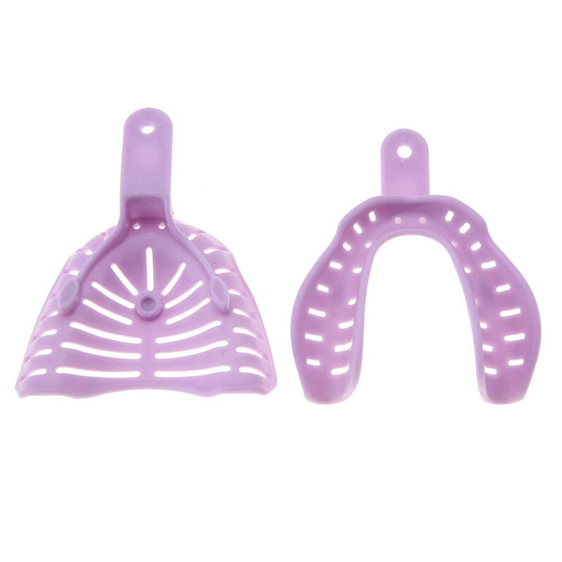 6pcs Mixed Colour Plastic Dental Impression Spoon Dental Impression Tray Bite Spoon Material Holder
