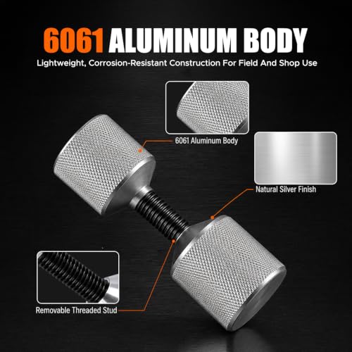 Silver 6061 Aluminum Flange Two Hole Alignment Pin 1-1/8" 1-5/8" 4 Pc Set