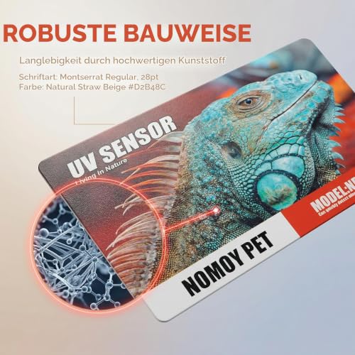 UVB Quick Test Sensor, Reusable Crawl Pet UV Test Card, Quick Detection, UVC UV Test Card, Test Strip Cards Light for Reptile UV Tests, Reptile Bulb/Light/Lamp