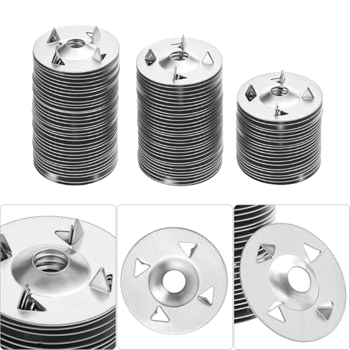 QWORK Foam Board Fasteners Washers, 500 PCS 1-1/8" Steel Washers for Fixing Insulation Board Foam Board