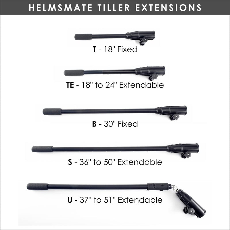 Ironwood Pacific HelmsMate Tiller Extension Handle B | Basic Model | 30" Fixed Length