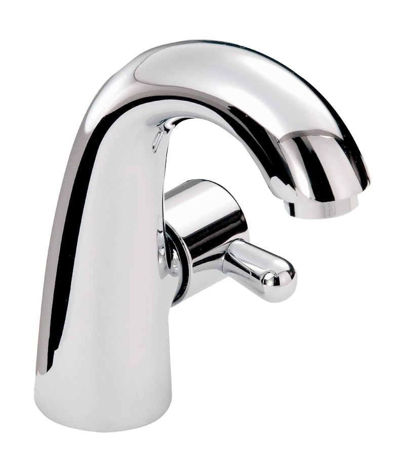 'aquaSu® Premium cold water tap with water-saving mixing nozzle, side operation, bathroom pillar valve, single-lever mixer with ceramic cartridge, round spout, cold water valve, brass, chrome, 796200 chrome - Primo