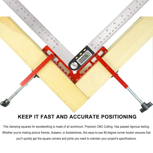 90 Degree Positioning Squares Right Angle Clamps for Woodworking - 4 Pack 5.5"Aluminum Alloy Woodworking Corner Clamps, for Picture Frame, Cabinet, Boxes, Drawers (4Pack 5.5'') 4Pack 5.5''