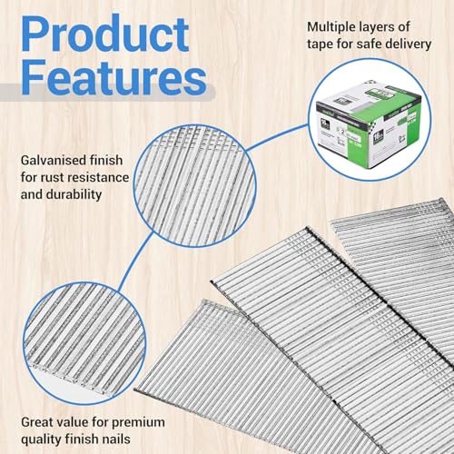 meite NP45 Pneumatic Nail Remover with Spare Piston Driver and 1 Inch 16 Gauge Finish Nails, Heavy Duty Denailer Air Punch Nail Gun and Galvanized Small Straight Finishing Nails, 2,500PCS