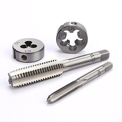 EFFICERE 40-Piece Premium Tap and Die Set, Metric Screw Threads M3, M4, M5, M6, M7, M8, M10, M12, Both Coarse and Fine Types | Essential Threading Tool Kit with Complete Handles, Accessories and Case 40-Pc. Metric Set