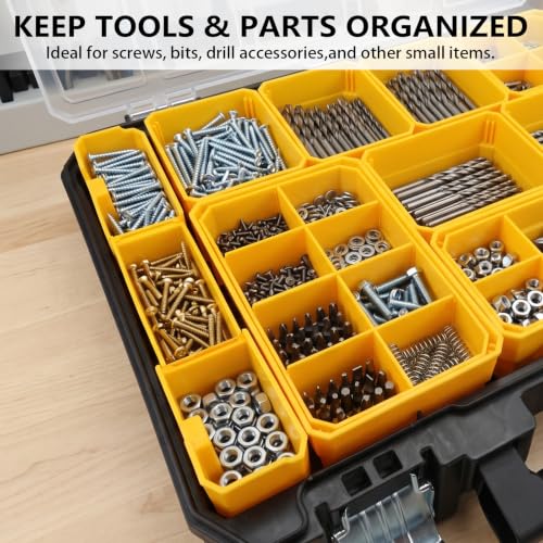 Side Deep Organizer Compatible with DeWalt TSTAK Tool Box | Space-Maximizing Storage Insert for Underutilized Side Cavity | Modular Workshop Accessory