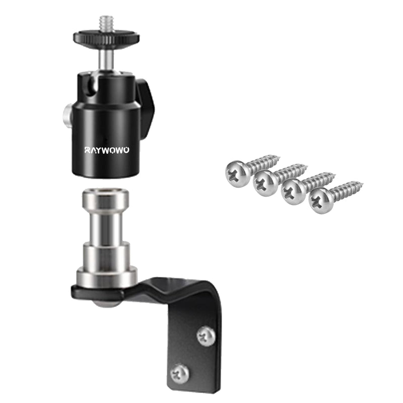 E Shape Adjustable Metal Camera Wall Mount,Speaker Wall Mount, with 1/4" Screw, 5/8" Stud, Indoor/Outdoor Mounting for Camera & Monitor & CCTV & Speaker & VR Base Station E Shape Wall Mount