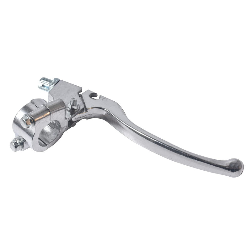 Silver Left Brake Handle Clutch Lever Perch for 98cc 196cc 6.5HP 5.5hp Coleman CT200U BT200X Trail 200 CC100X CT100U Baja Motovox Mini Bike Motorsports SSR125 CRF XR 70 80 XR200 Yamaha Pit Dirt Bike Silver