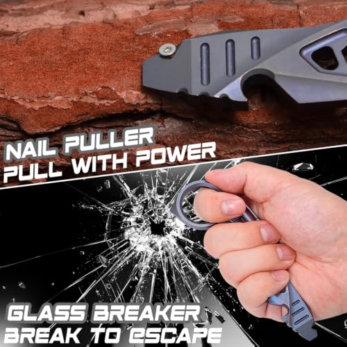 KANSEPT PryMate Purple Anodized Titanium Pry Bar Multitool with Glass Breaker, Bottle Opener, Hex Bit, Pocket Cilp for Your Versatile Companion for Everyday Carry and Camping Accessories G008A4