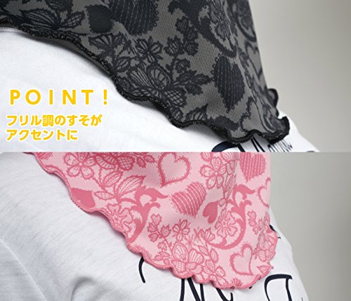 YAKeNU UV CUT MASK, Fabric Face Cover for Outdoor, Breathable Neckwear, Yake-nu 572 Frill Pink