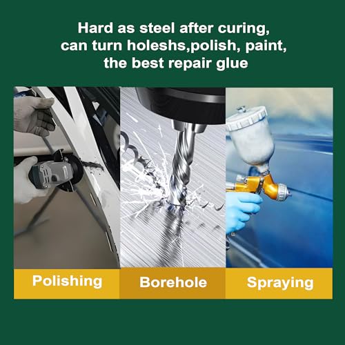 Metal Glue, Heavy Duty Waterproof epoxy Adhesive for Metal Repair, Welding high Strength Oily Glue with Heat and Corrosion Resistance, Ideal Adhesive for Metals, Plastic, Ceramics, PVC and Fiberglass 1 pack