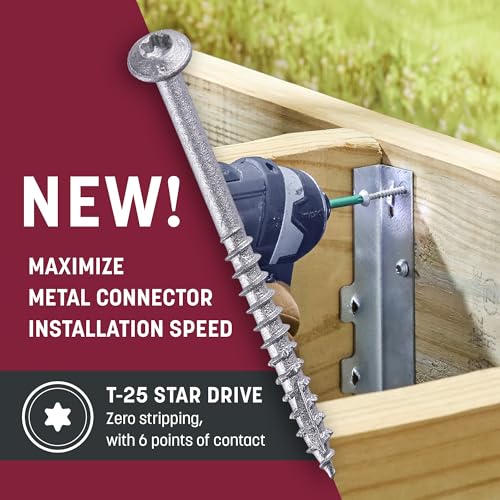 GRK #9 x 1-1/2" T-25 Metal Connector Screws, Equiv. to 10d Nails, 330 PCS #9 x 1-1/2"