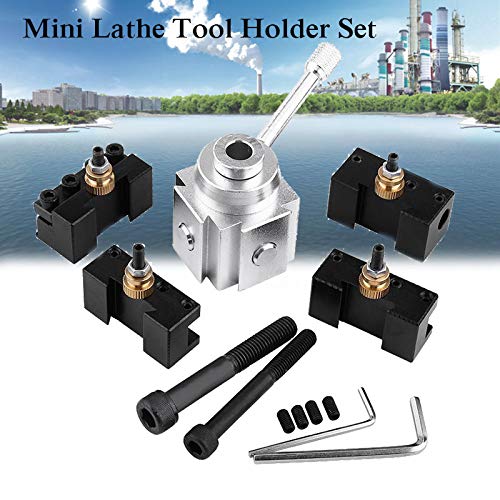 Lathe Head Tool, Aluminum Alloy Mini Power Lathe Tool Holder Accessories Set Post and Holder Kit, Comprehensive Multifunctional Power Lathe Machine Tool Holding Accessories