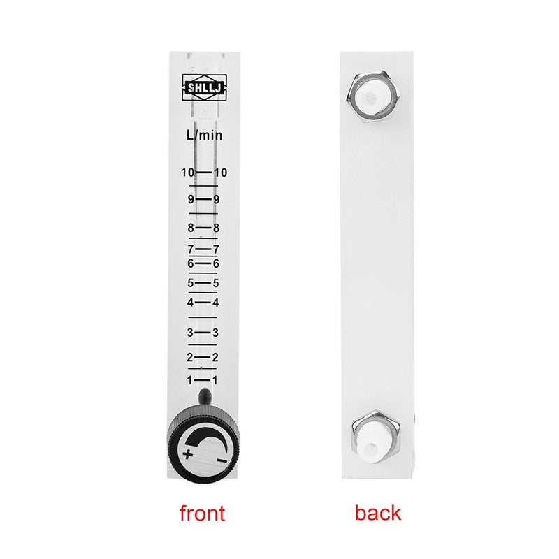 Gas Flow Meter, LZQ-7 Flow Meter 1-10LPM Flow Meter with Control Valve for Oxygen/Air/Gas
