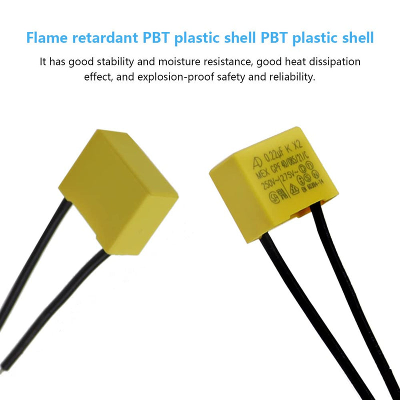 BouGPeng Pack of 2 interference suppression capacitors 0.22µF 275V