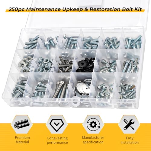 M MATI 250pc Maintenance Upkeep & Restoration Bolt Kit for Yamaha YFZ 450 YFZ450 ATV Quad