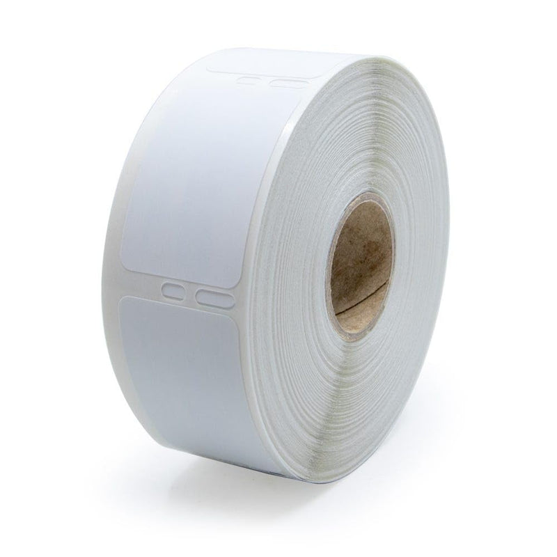 LabelValue LV-30347 Polypropylene Labels Compatible with Dymo LW450 Series Label Printers - 1 x 1-1/2 Inch - White - Permanent Adhesive - 750 Labels Per Roll