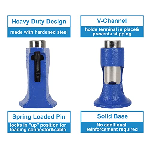 Hammer Lug Crimper Tool, Solid Hammer Crimper for Battery and Welding Cables 16 AWG TO 4/0 Wire Gauge (Blue) Blue