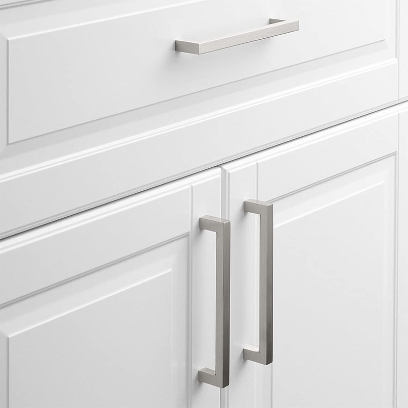 homdiy 15 Pack 4 Inch Brushed Nickel Cabinet Pulls Stainless Steel Kitchen Dresser Hardware for Drawer, Cupboard 4inch(102mm) hole center
