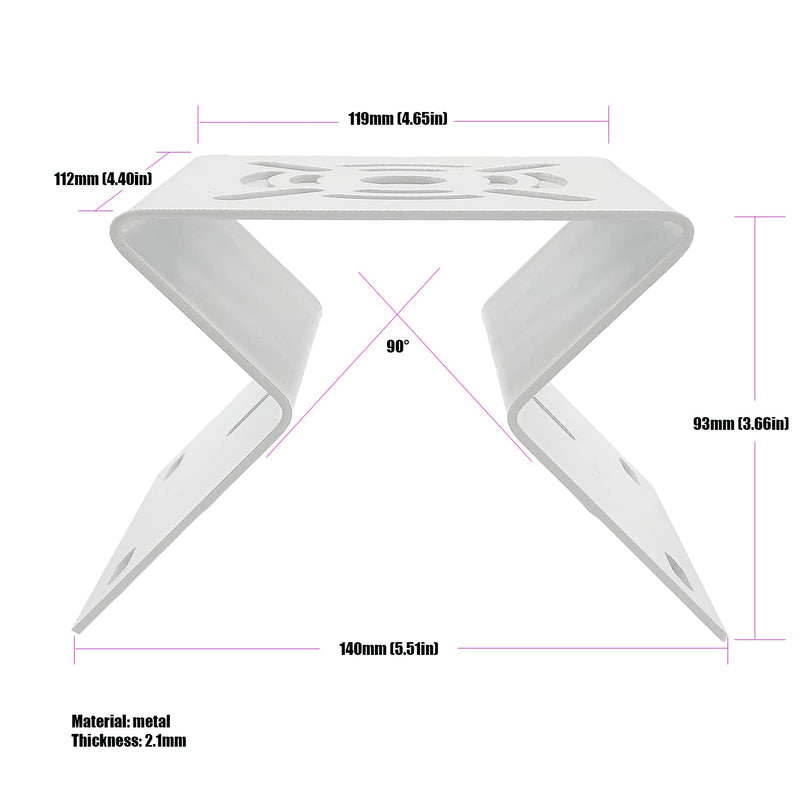 Medium Size External Corner Wall Mount Iron Plate Vertical Bracket for PTZ CCTV Surveillance Camera Metal Holder White