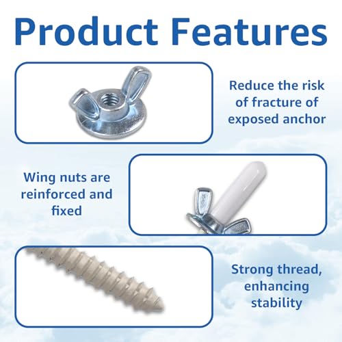 30-Pack 1/4"-20 x 2-1/4" Male Hurricane Anchor Kit