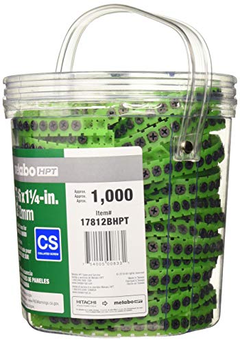 Metabo HPT #6 x 1-1/4-in Bugle Coarse Thread Drywall Screws | 1000 Count | 17812BHPT
