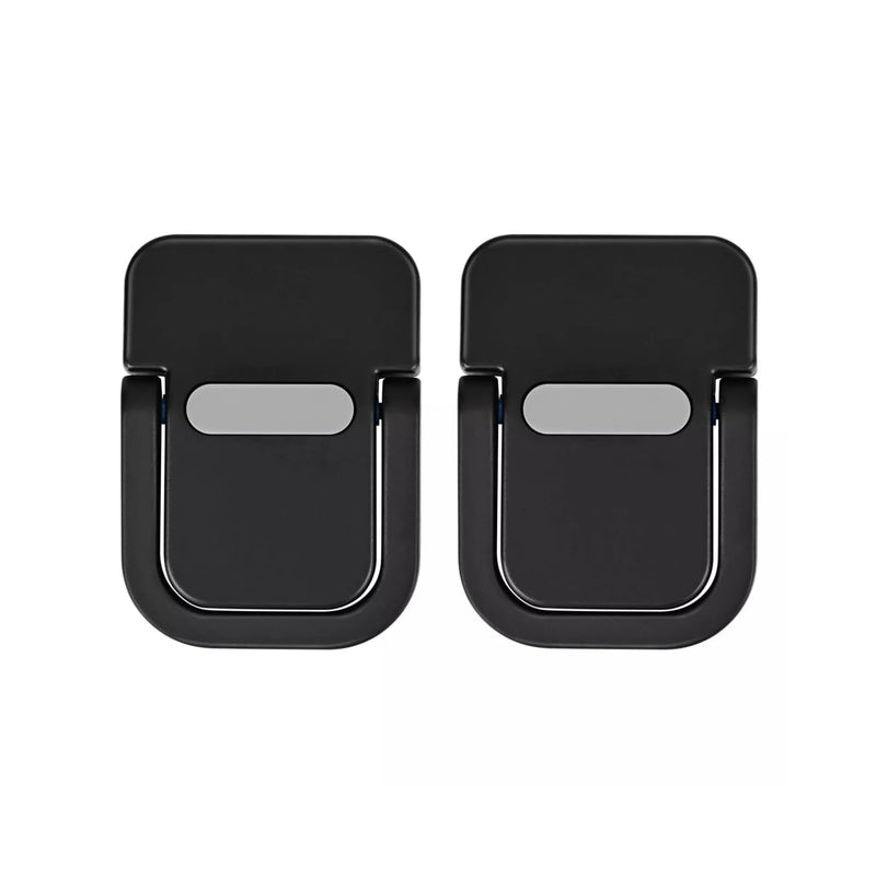 1 Pair Zinc Alloy Mini Laptop Stand, Portable Laptop Riser, Self Adhesive Invisible Desk Keyboard Feet, Sleek Computer Notebook Holder for Desk (Black)