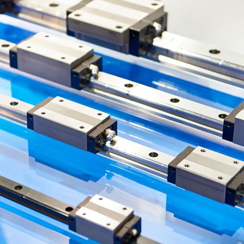 sourcing map 2pcs MGN12 350mm Linear Guide Rail with 2pcs MGN12H Sliding Carriage Block Bearing Steel and 2pcs Plastic Mini MGN12 Linear Guide for DIY 3D Printers and CNC Machine, Black