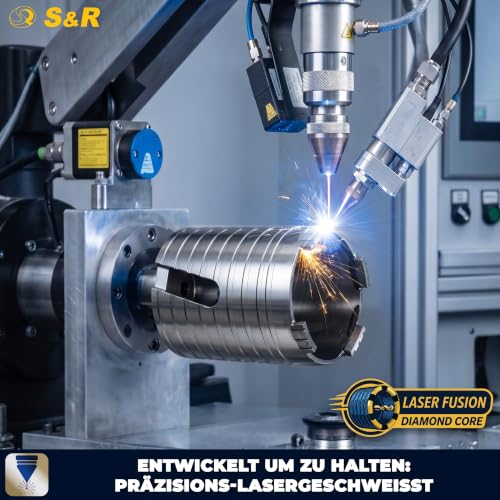 S&R Diamond Core Bit 68mm SDS-plus Can Drill Bit for Concrete, Solid Brick, Hollow Brick, Masonry, Sand-lime Brick, Poroton and Natural Stone, Dry Drill Bit for Sockets Ø 68 mm | L: 90mm