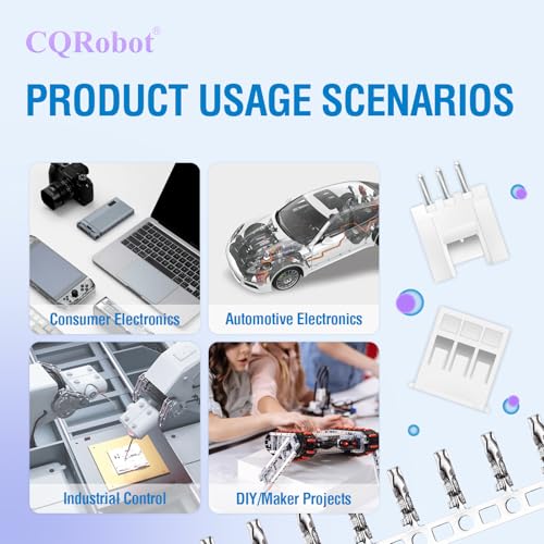 CQRobot JST HY 2.0mm Grid 3-Pin Electrical Connector Adapter | Connector strip socket housing crimp contacts PCB cable board adapter cable assembly 50 sets/250 pieces 3P