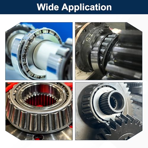 sourcing map 2 Set 32009X Tapered Roller Bearing Cone and Cup Set, 45mm Bore x 75mm OD x 20mm Width Bearing Steel Wheel Bearings Set with Gloves