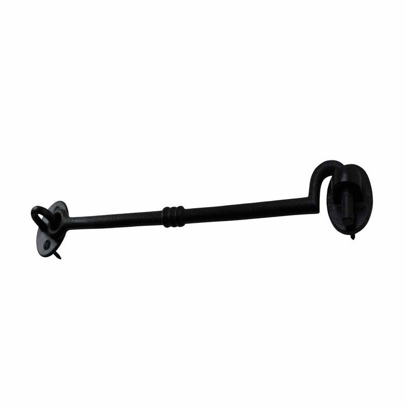 Renovators Supply Manufacturing 11 in. Black Wrought Iron Door Lock Latch/Gate Latch with Mounting Hardware 11-inch