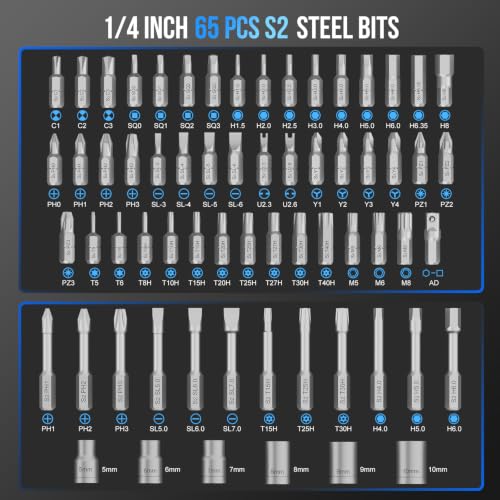 STREBITO 71 in 1 T-Handle Ratchet Screwdriver Set, Magnetic Screwdriver Set Black