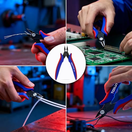 10 Pack Flush Wire Cutters - Small Diagonal Cut Pliers Snips 5"- 10 Pack