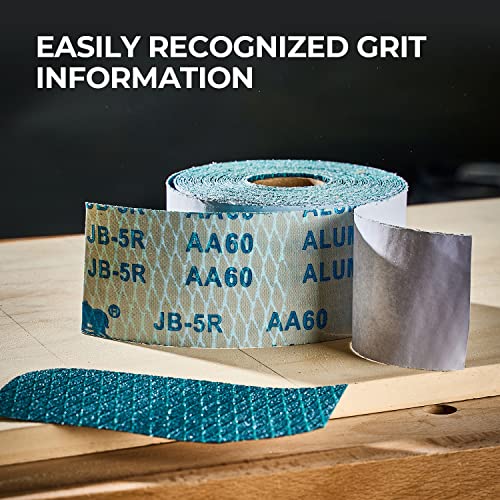 toolant Diamond Shape 80 Grit Sandpaper Roll, 2-3/4" Wide 10 Yard Longboard Self Adhesive PSA Stickyback Sand Paper for Woodworking, Metal, Plastic, Automotive, Sanding Blocks (Pack of 2) 80 Grit (Pack of 2)