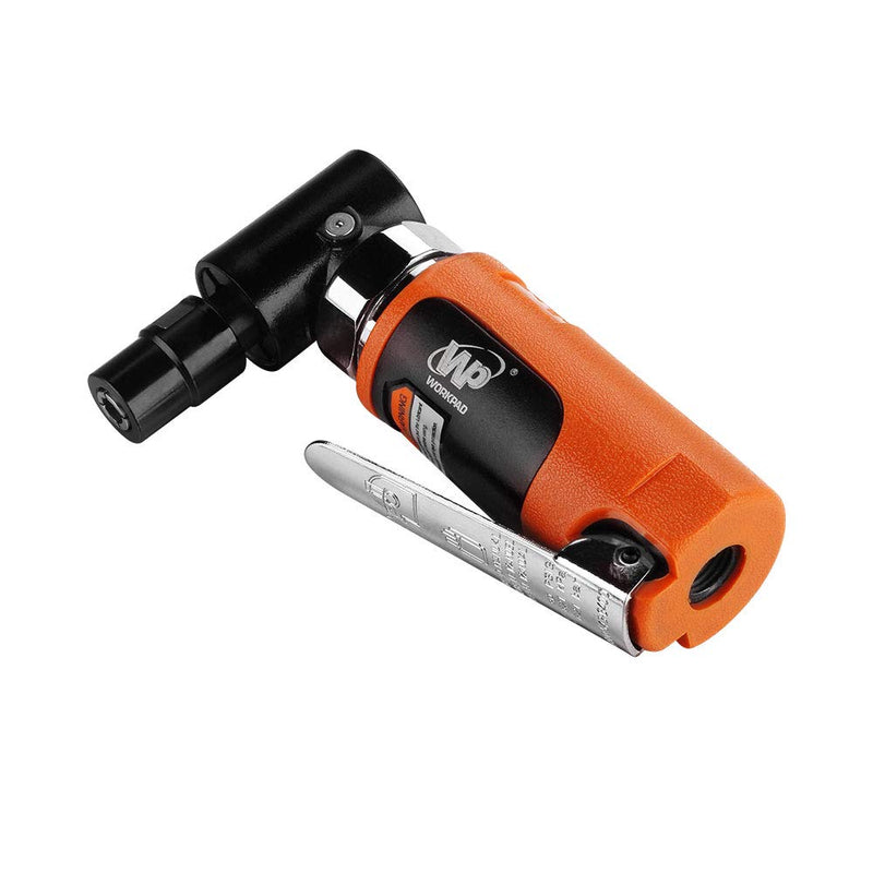 WORKPAD Mini Air Angle Die Grinder，20000 RPM, Mini Pneumatic Tools, Equipped with 1/4-inch, 1/8-inch collets and 2 wrenches
