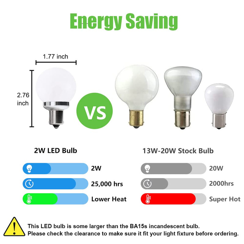 1156 1141 20-99 Vanity Bulbs RV LED Light Bulbs BA15S Single Contact Bayonet Base for RV Camper Travel Trailer Motorhome Marine Boat Wide Input Voltage 10-30VDC Natural White 4000K 3-Pack 3 Pack