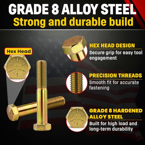Chenango Supply 5/8-11 x 4 Grade 8 Hex Head Cap Screws 5/8-11 x 4" Hex Bolt
