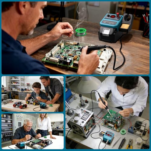 Cordless Soldering Iron Set for Makita 18 V LXT Battery, 90 W LED Digital Soldering Iron Soldering Gun with 5 Pieces Tips, 0.04 Inch Soldering Wire for Any Hobby Enthusiast (Battery Not Included) For Makita battery