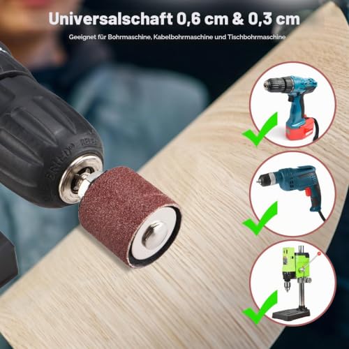 BOOMSTART 25 Pieces Sanding Roller Set, Sanding Rollers for Drill with Box, Sanding Sleeves Sanding Paper Sanding Belt Sandpaper, 80 and 120 Grit