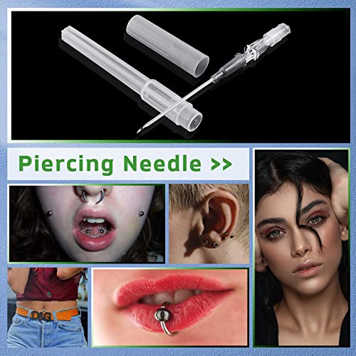 Piercing Needles, 5 Pieces, with Cannula, 18g, IV Catheter Needles, Cannulas, Piercing Accessories (18g) 18g (5pcs)