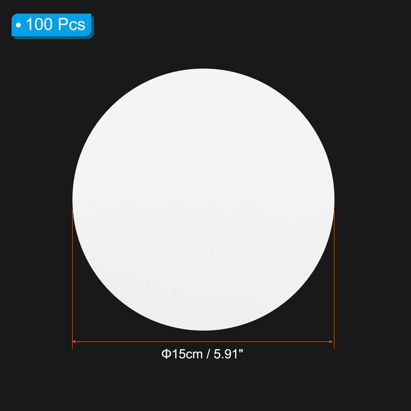 PATIKIL 100pcs 15cm Quality Filter Paper Circles Fast Speed Round Laboratory Filter Paper Chemical Industrial Oil Test Funnel Filter Paper